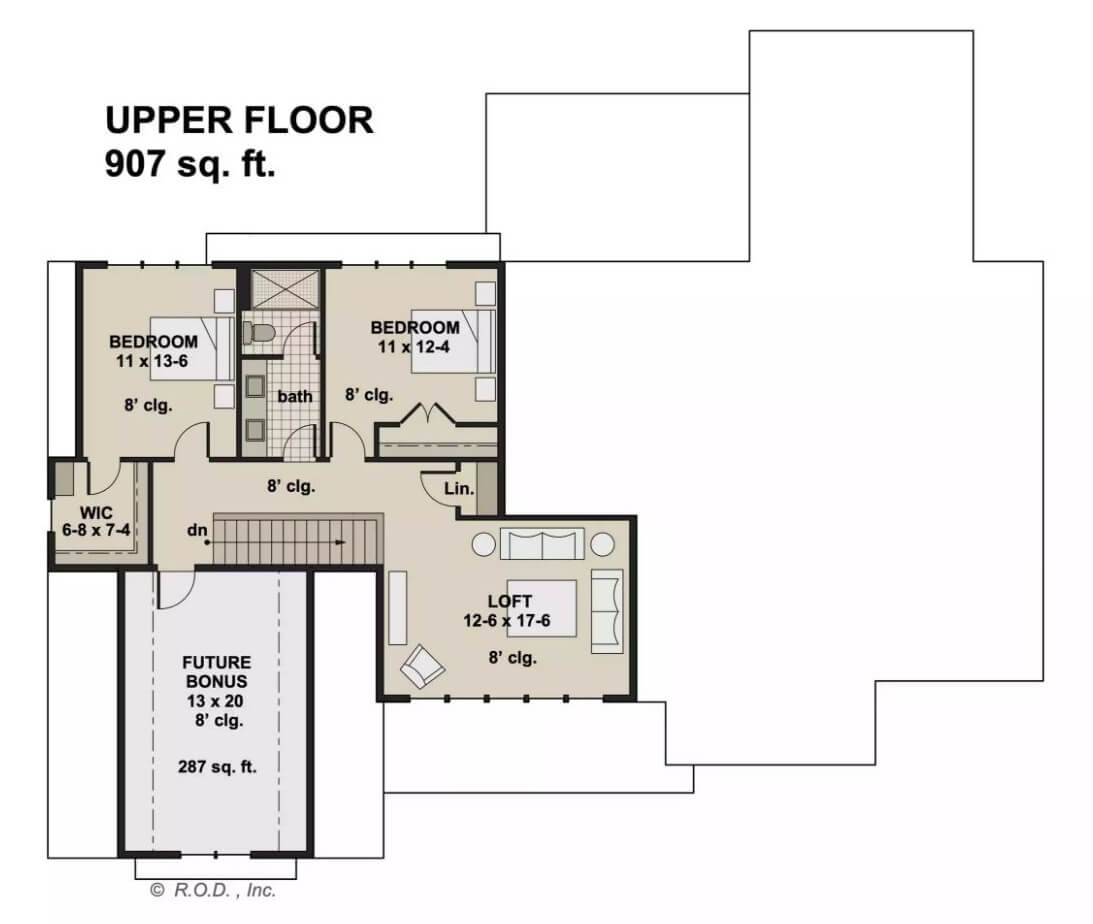 Second Level Floor Plan