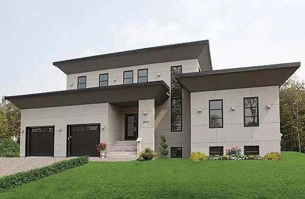 Modern Exterior With Clean Lines and a Striking Roofline