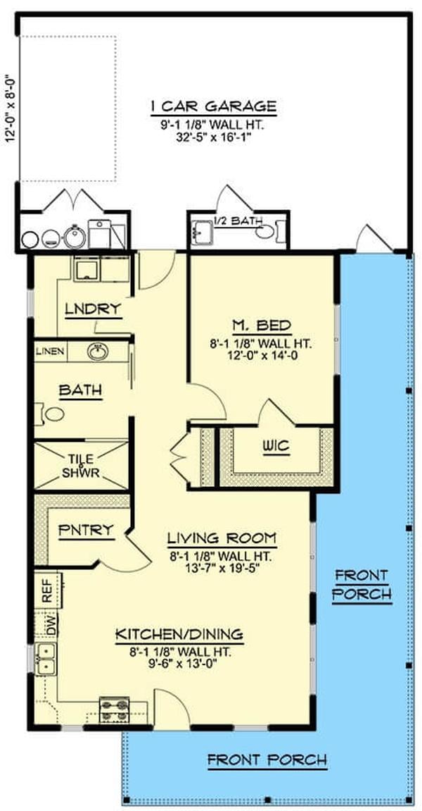 Explore This Thoughtfully Designed One-Bedroom Floor Plan with a Spacious Living Area
