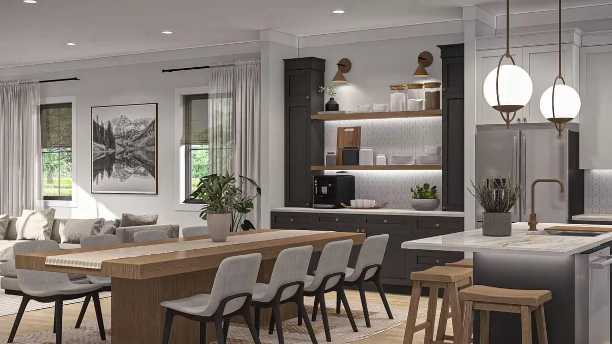 Notice the Open Shelving Highlighting Minimalist Elegance in This Kitchen