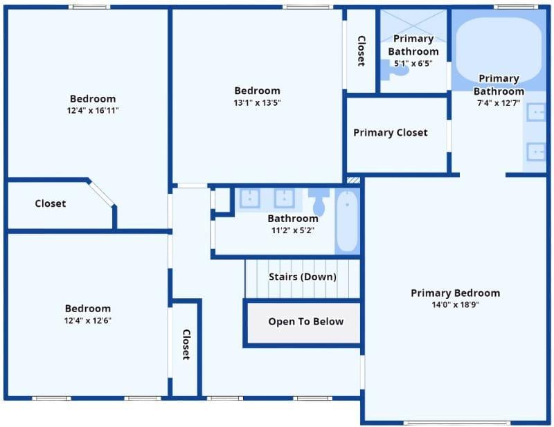 Thoughtful Upper-Level Layout Featuring a Spacious Primary Suite