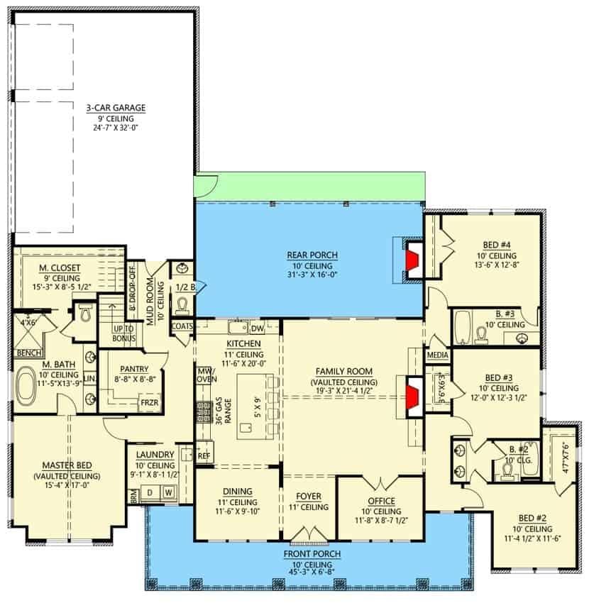 Explore This Thoughtfully Designed Floor Plan with Spacious Family Room