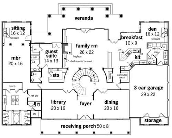Explore This Expansive Floor Plan with an Elegant Central Foyer