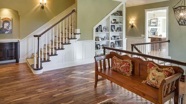 Notice the Built-In Bookcase in This Welcoming Entryway