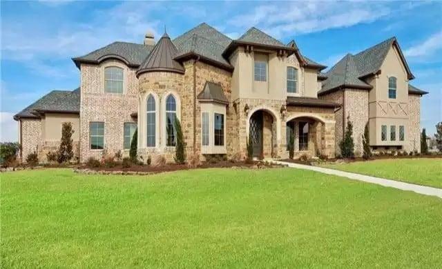Wow, Look at the Turret on This Stately Brick and Stone Manor