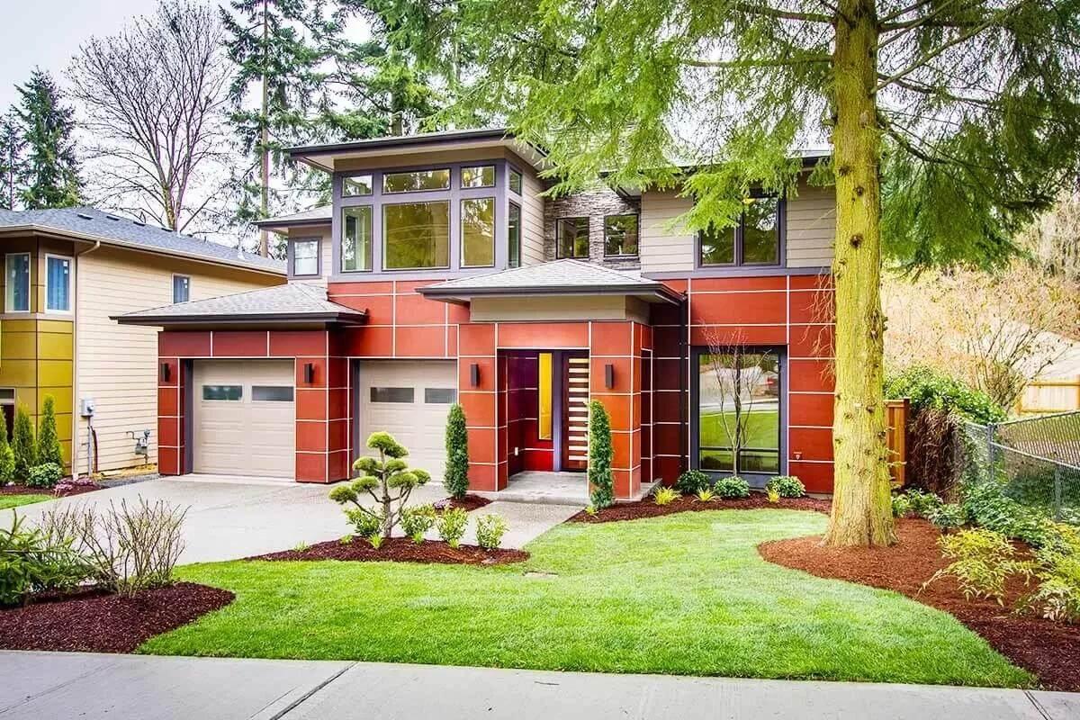Check Out the Vibrant Facade of This Contemporary Home