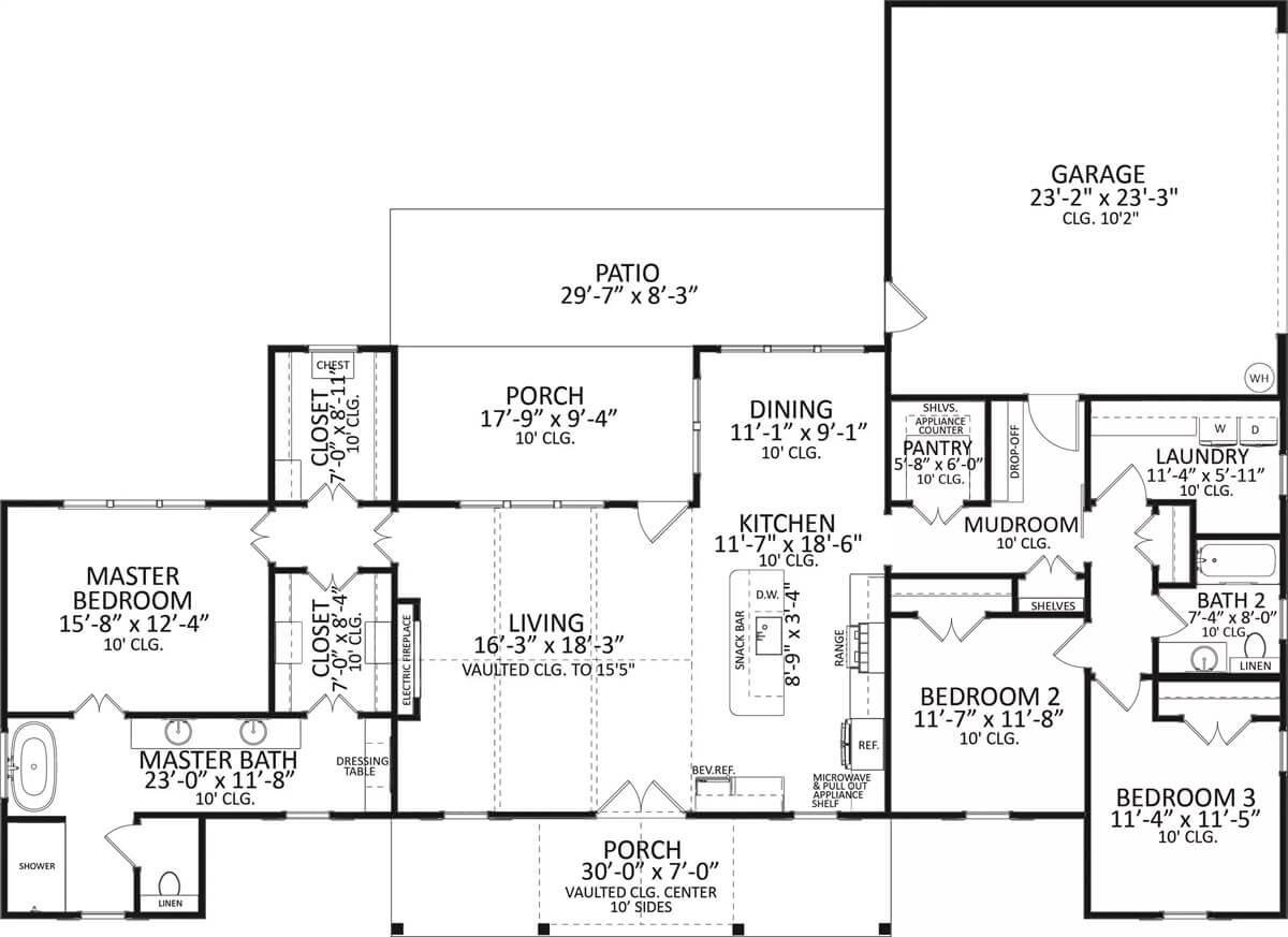 Explore This Smartly Laid-Out Floor Plan with a Spacious Master Suite