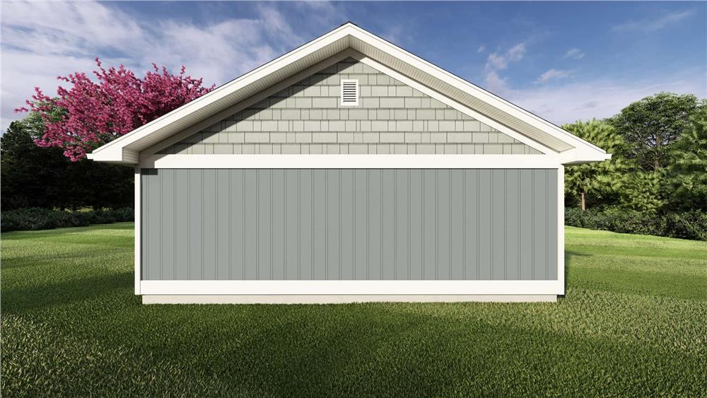 Neat Gable End with Clean Siding and a Splash of Color
