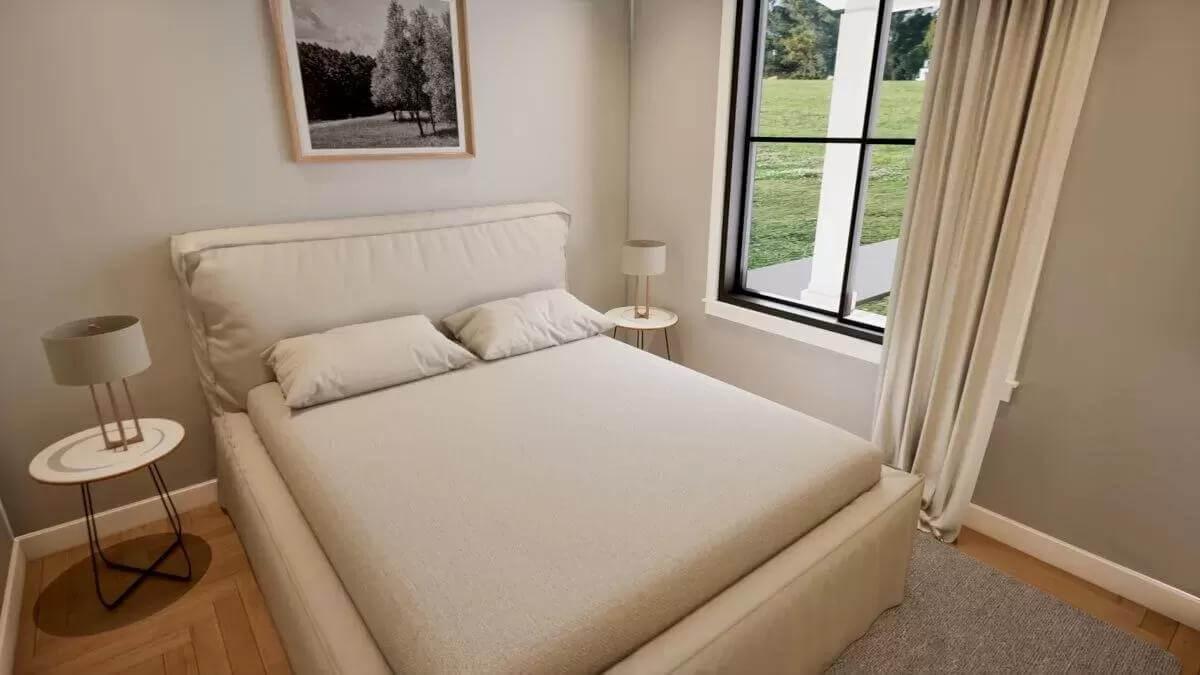 Simple Bedroom Design Highlighting Serene Views