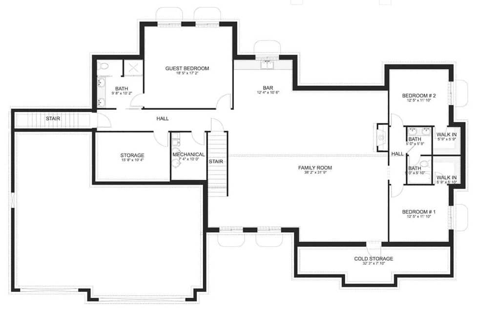 Explore the Spacious Family Room and Handy Bar Setup