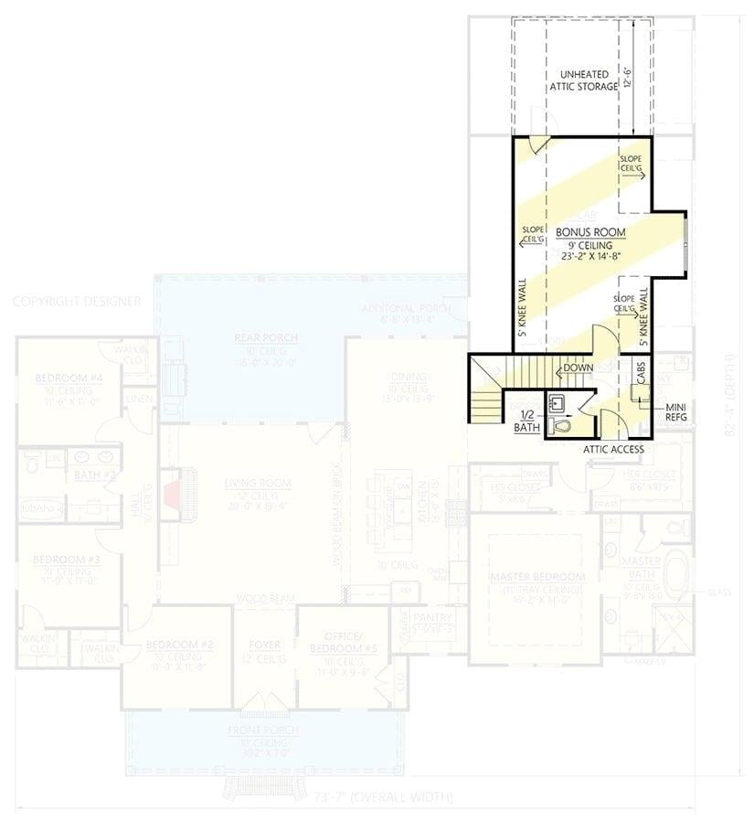 Bonus Room and Unheated Attic Storage for Ultimate Flexibility