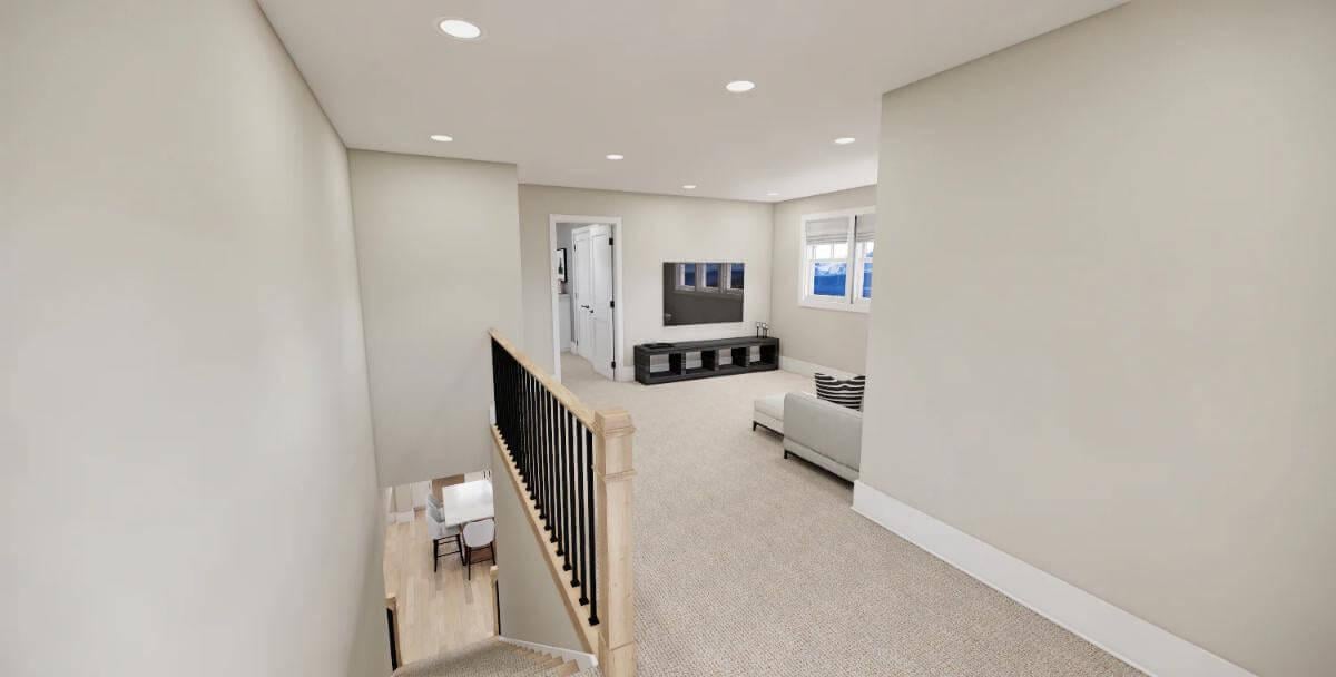 Notice the Versatile Loft Area with a Modern Entertainment Setup
