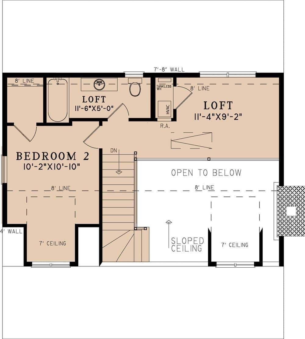 Exploring the Versatile Loft Spaces in This Upper Floor Plan
