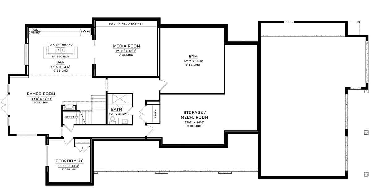 Check Out the Spacious Games Room with Adjacent Bar Area