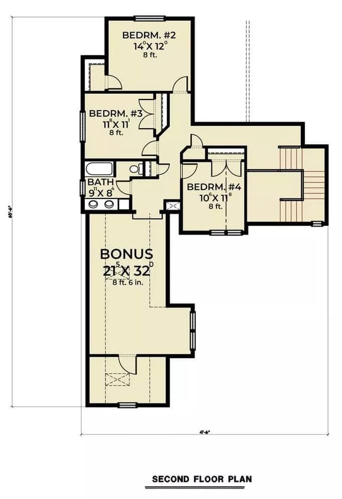 Explore the Versatile Bonus Room in This Second Floor Layout