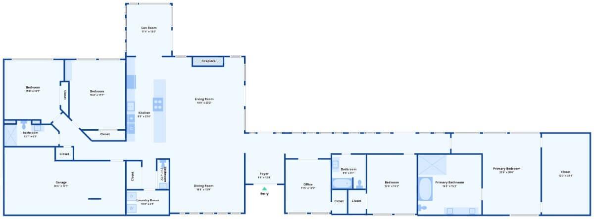 A Thoughtful Layout With a Central Living Space and Sun Room