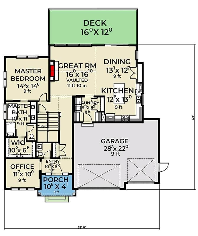 Explore This Thoughtful Craftsman Layout with a Generous Great Room