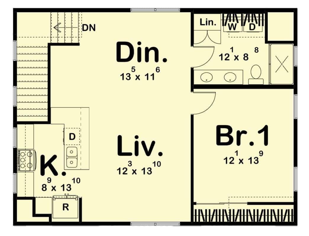 Explore This Smartly Designed Open-Concept Living Space