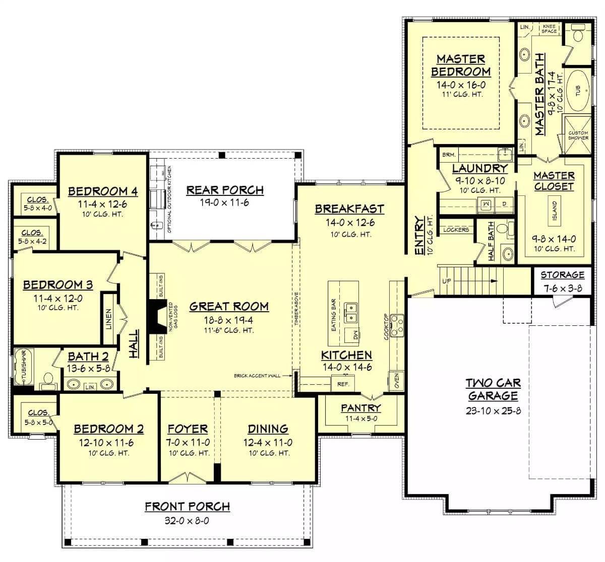 Explore the Spacious Layout Highlighting the Great Room and Rear Porch