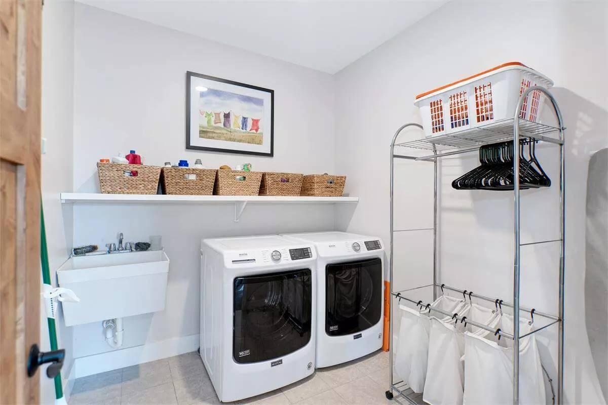 Notice the Efficient Use of Space in This Laundry Room