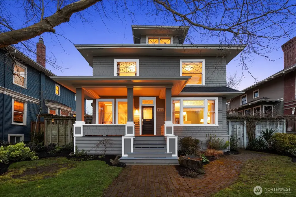 4-Bedroom Craftsman-Style Home with Loft and Front Porch (4,130 Sq. Ft. Floor Plan)