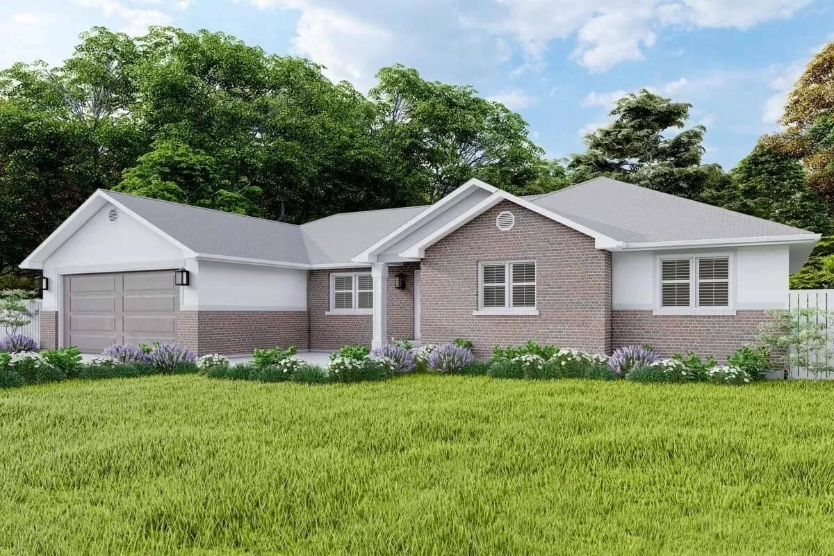 Admire the Subtle Brickwork on This Ranch-Style Gem
