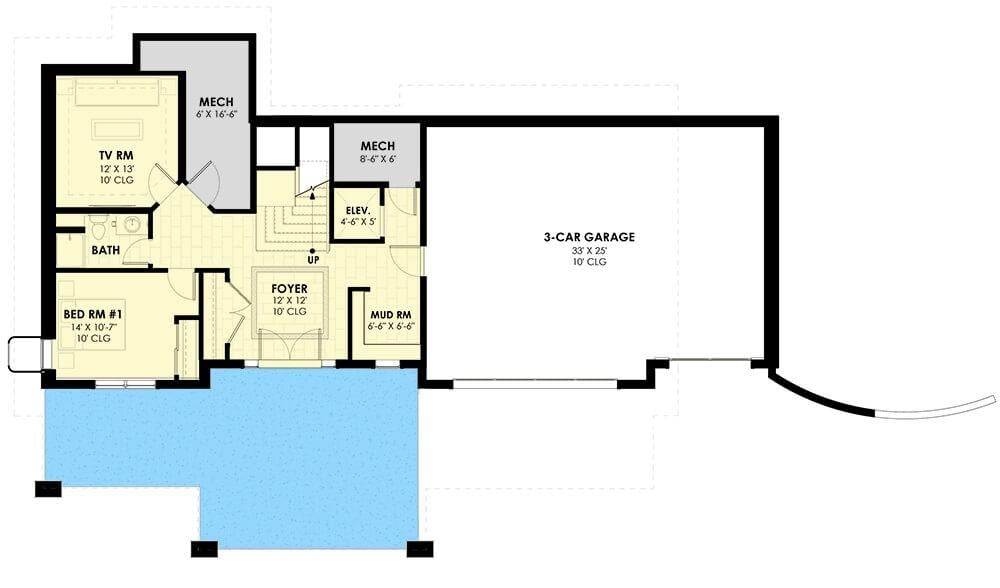 Explore the Convenient Layout with a Three-Car Garage and TV Room