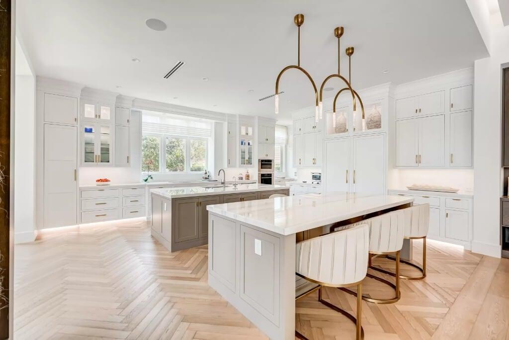Wow, Look at This Elegant Kitchen with Herringbone Floors