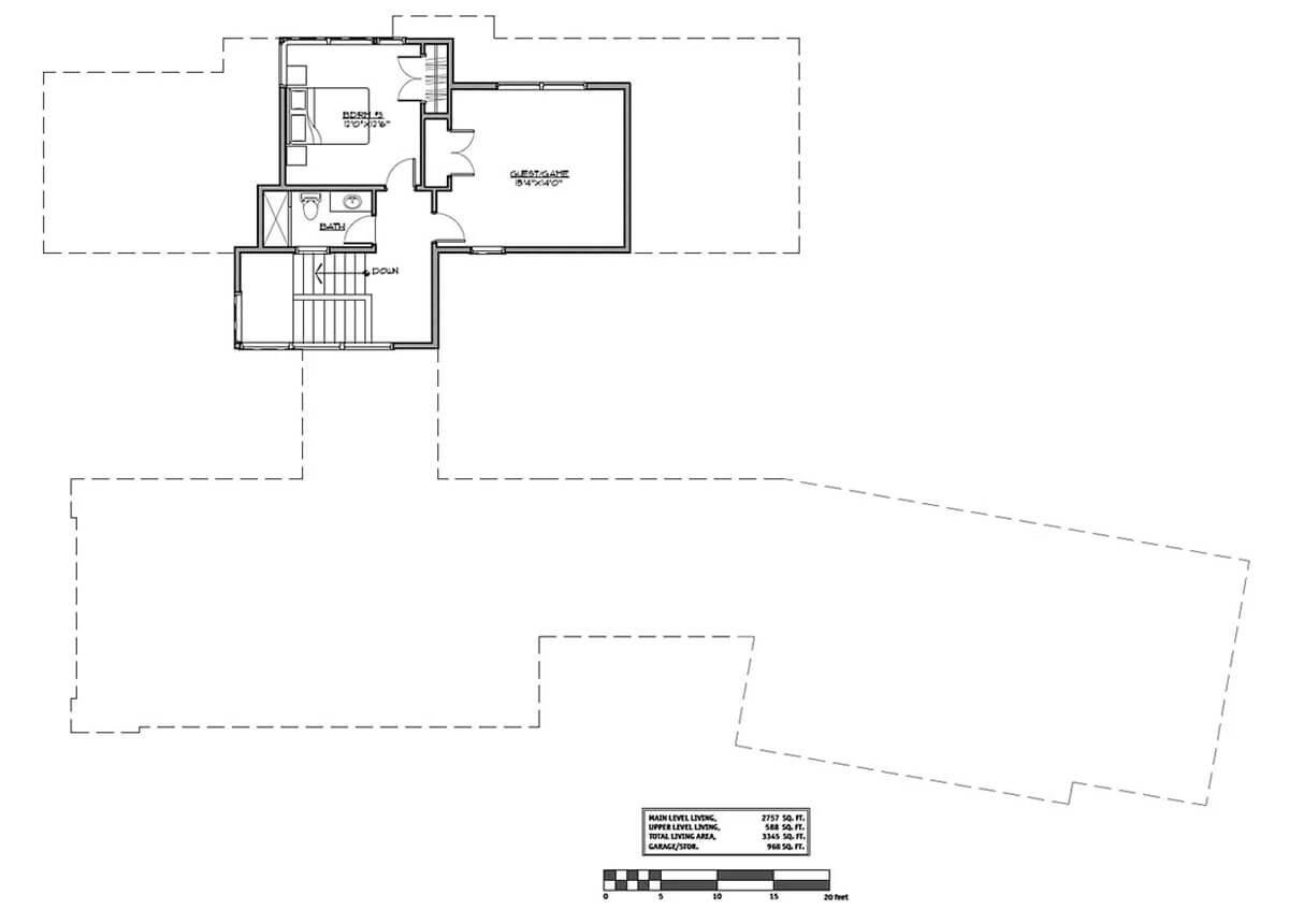 Upstairs Getaway Featuring a Spacious Bedroom and Bath