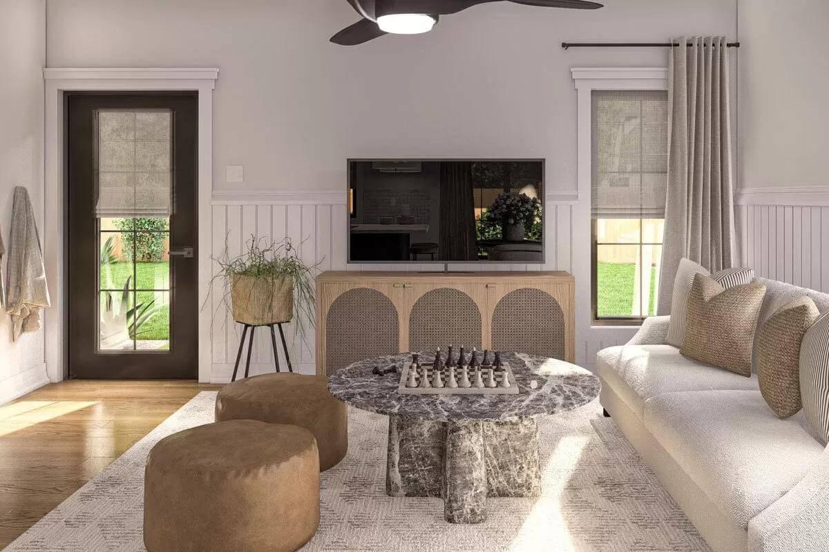 Check Out the Bold Stone Coffee Table Adding Texture Here