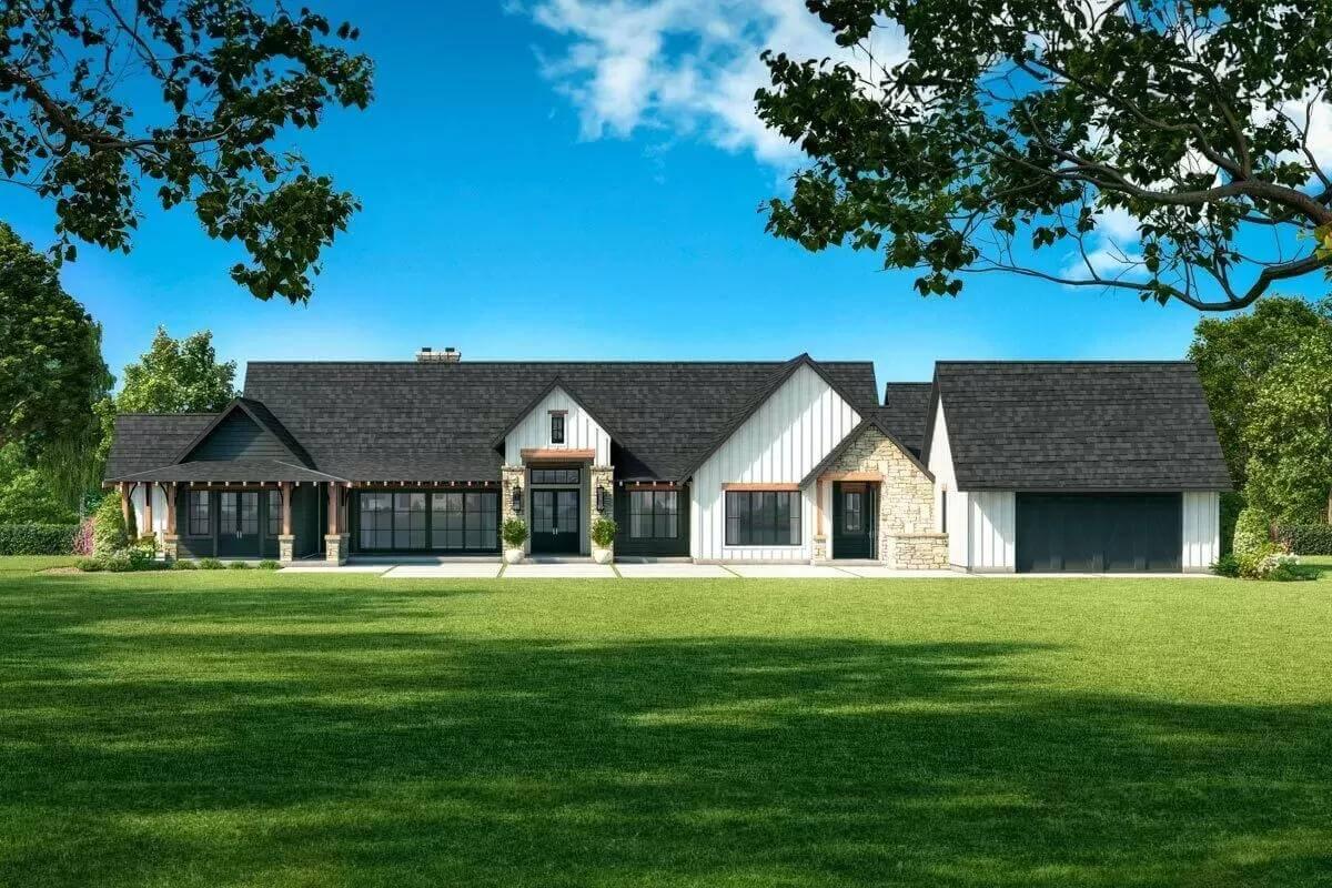 Beautiful Blend of Barn-Inspired Elements and Chic Stonework