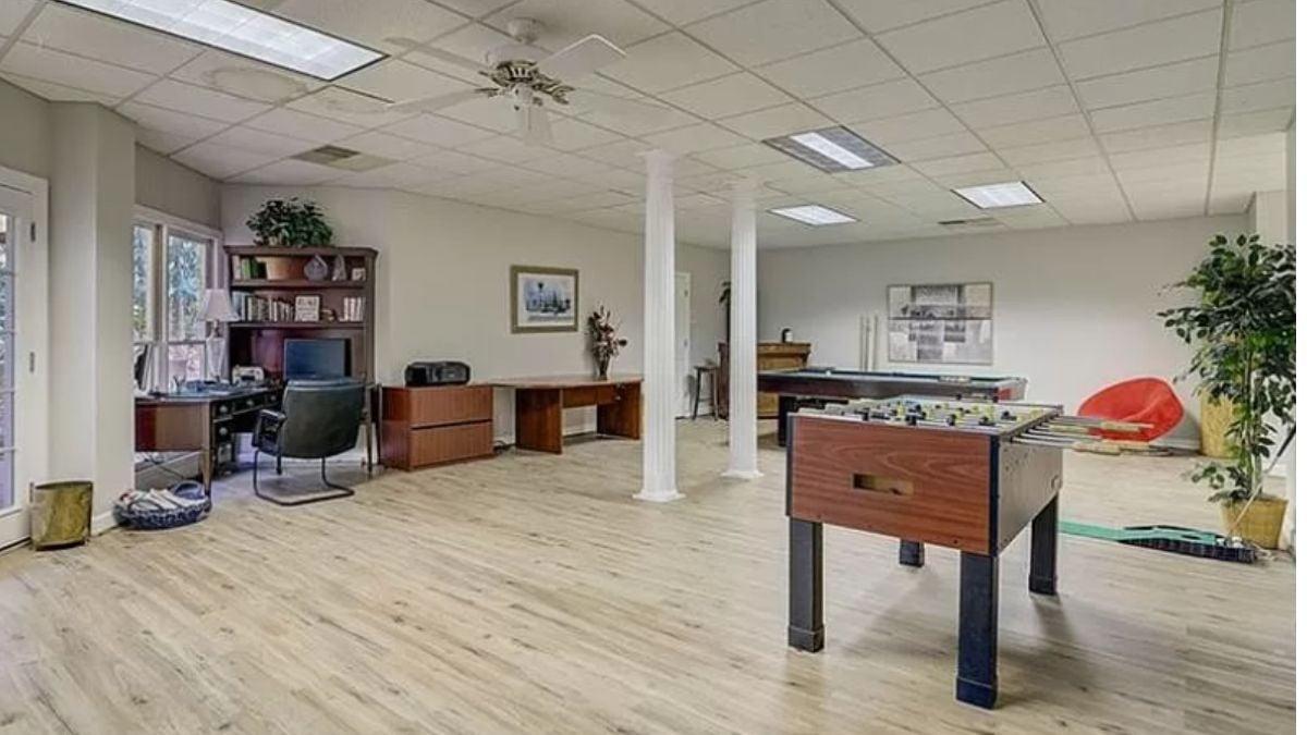 Versatile Bonus Room with Home Workspace and Game Area
