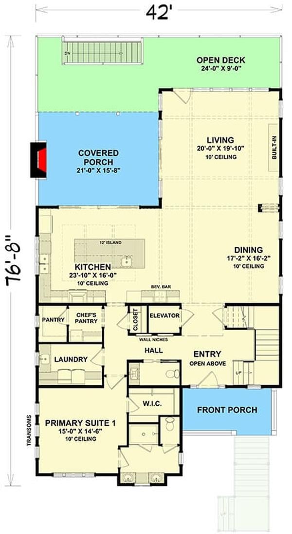 Check Out the Open Layout with a Massive Kitchen Island