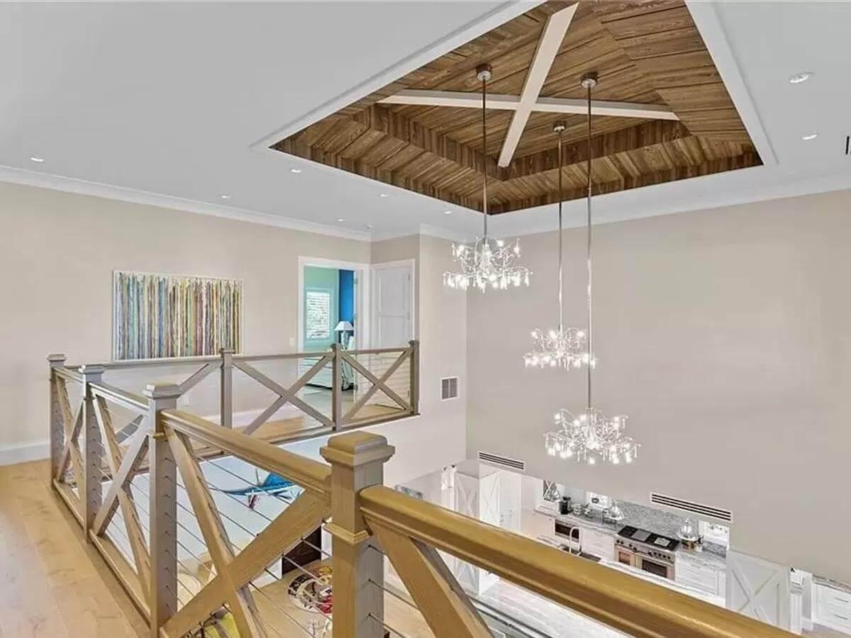 Admire the Intricate Woodwork on This Balcony Ceiling