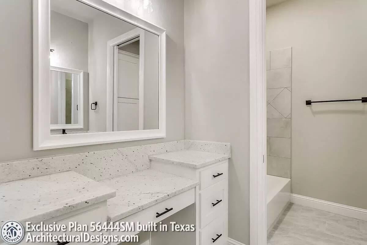 Clean Lines and Sleek Vanity in This Modern Bathroom