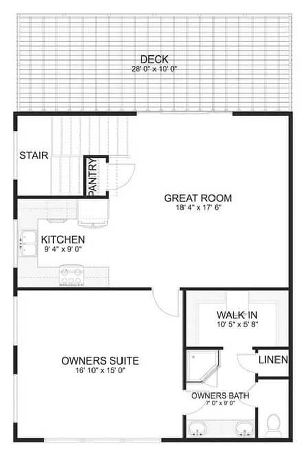 Explore the Spacious Great Room Leading to a Generous Deck