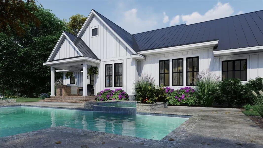 Poolside Perfection with a Classic Farmhouse Twist
