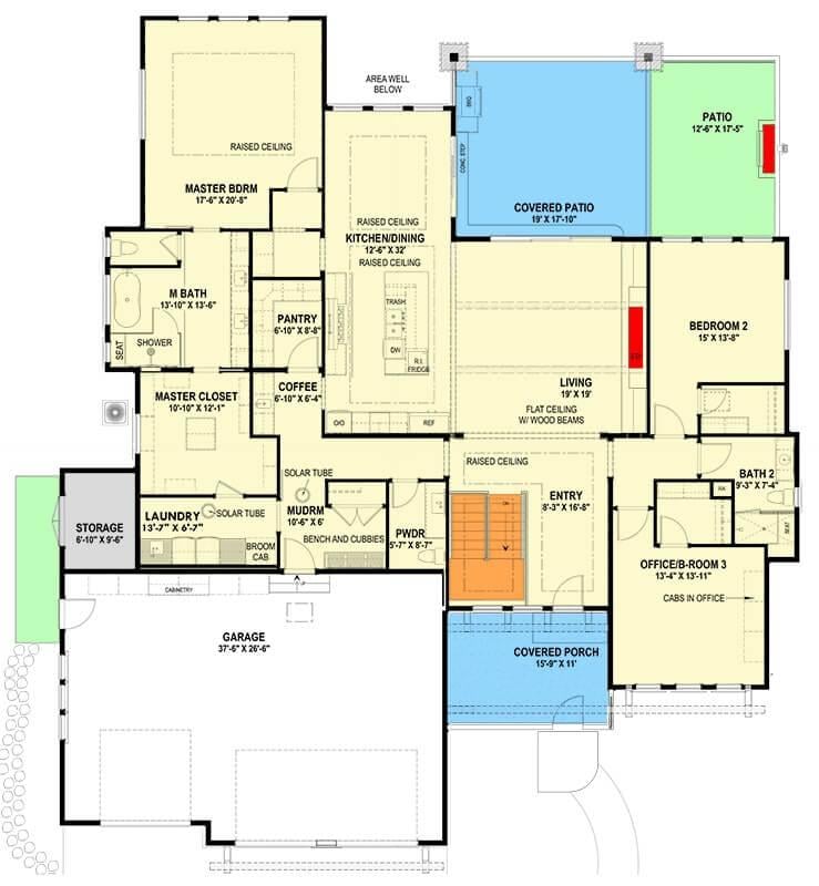 Explore This Spacious Floor Plan with a Versatile Office Space