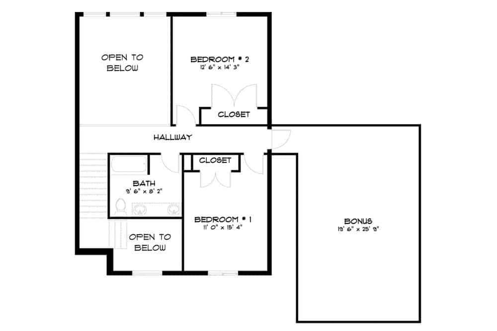 Explore the Versatile Bonus Room in This Upper Floor Layout