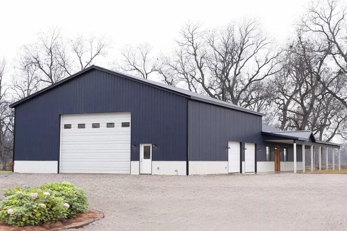 Industrial Meets Rustic: Notice the Contrasting Facade on This Barn-Style Structure