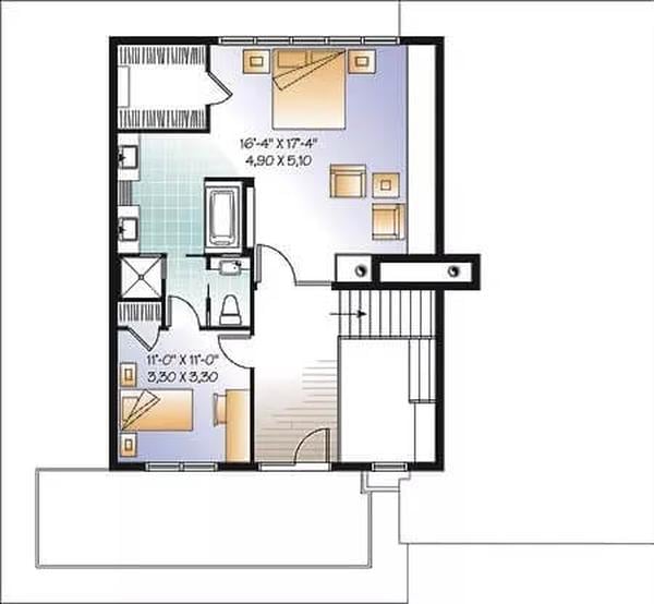 Compact Second Floor with Smart Layout for Privacy