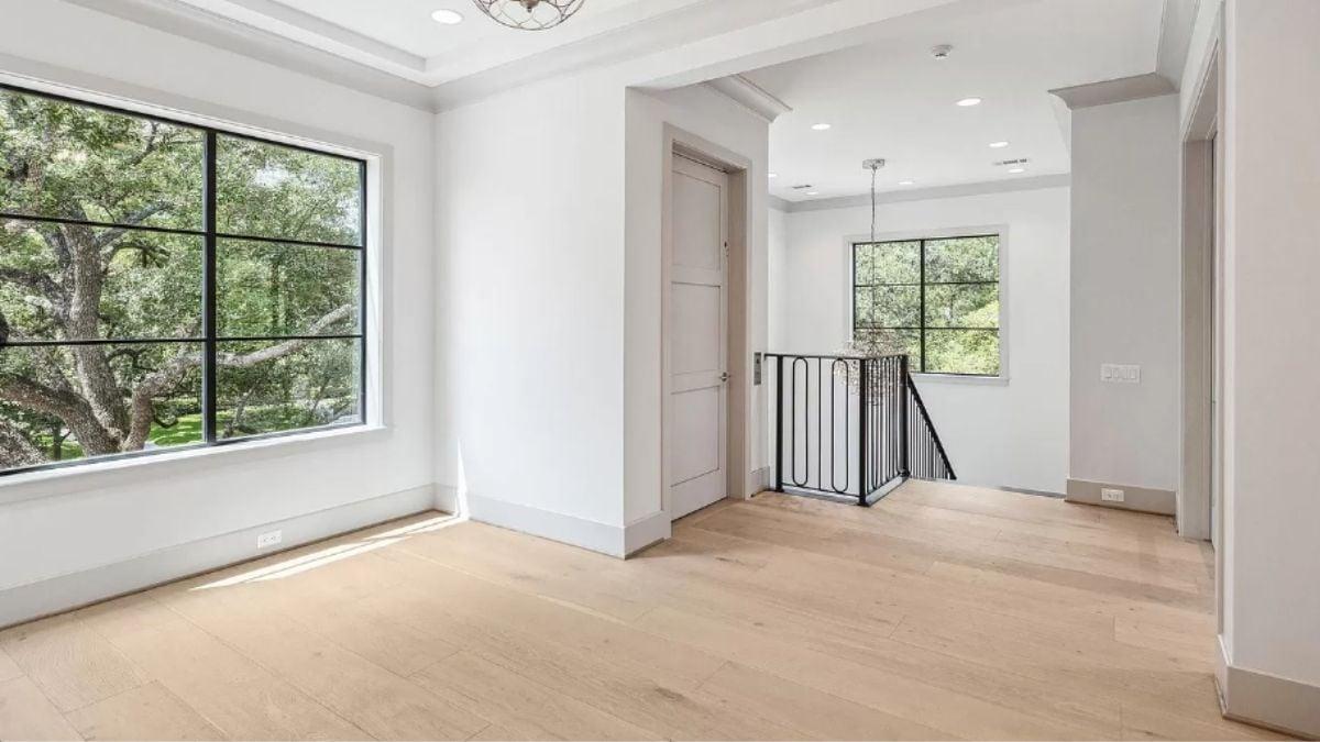 Bright Upstairs Landing with a Wonderful View Out the Window