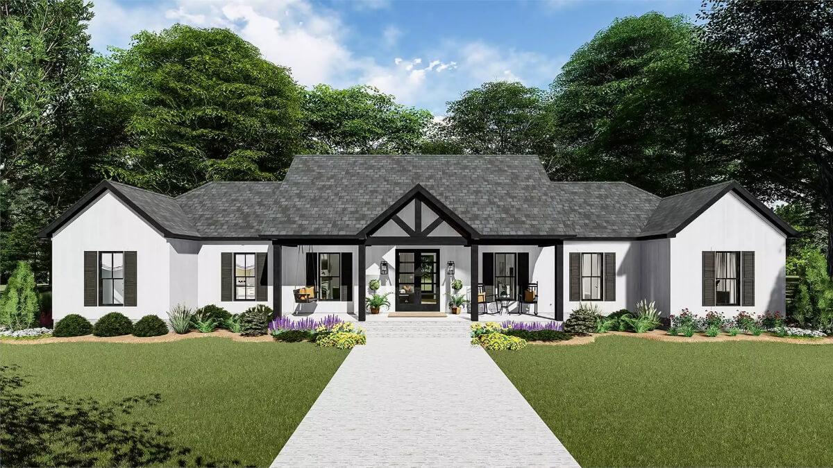 Classic Charm with Inviting Symmetry - Check Out the Timber Framing