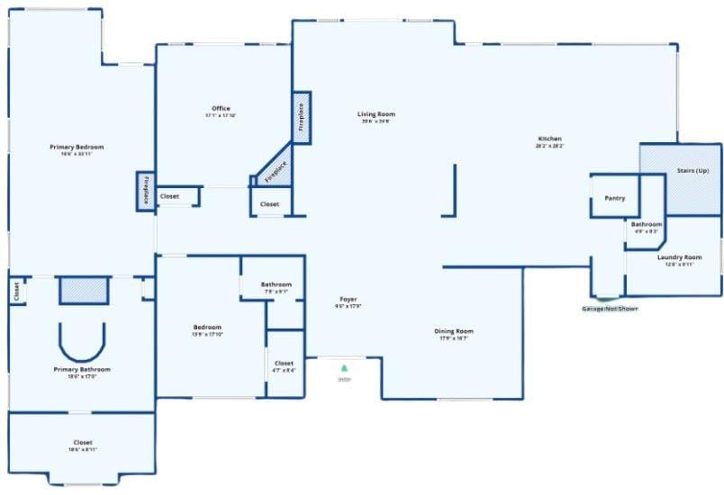 Main Floor Layout with Distinct Flow from Living Room to Kitchen
