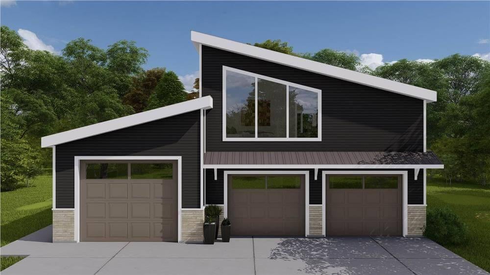 Modern Facade with Bold Angular Rooflines