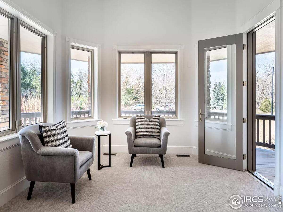 Sunlit Sitting Area With Panoramic Windows