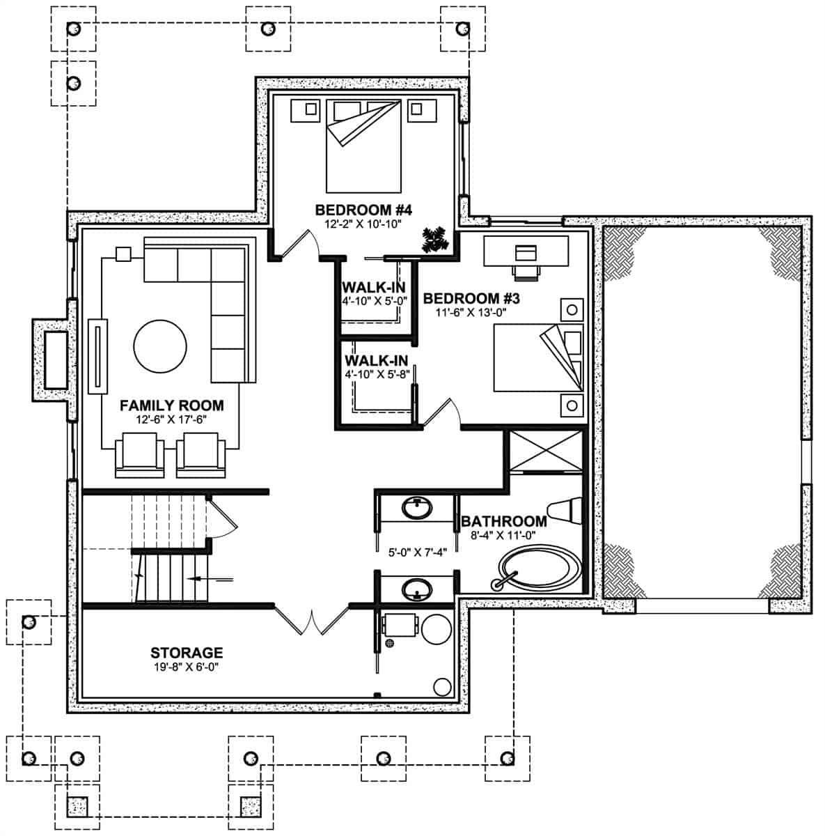 Check Out the Clever Layout of This Floor Plan with Spacious Family Room