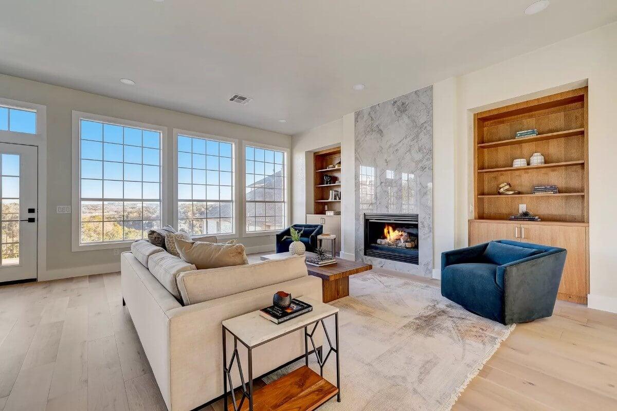 Wow, Check Out This Living Room with Floor-to-Ceiling Windows
