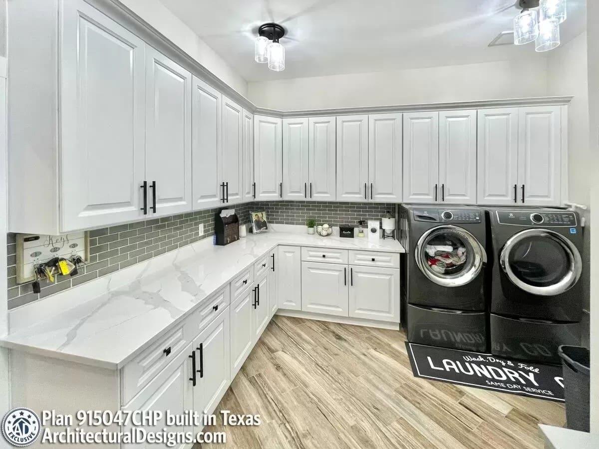 Spot the Smart Storage in This Bright and Functional Laundry Room