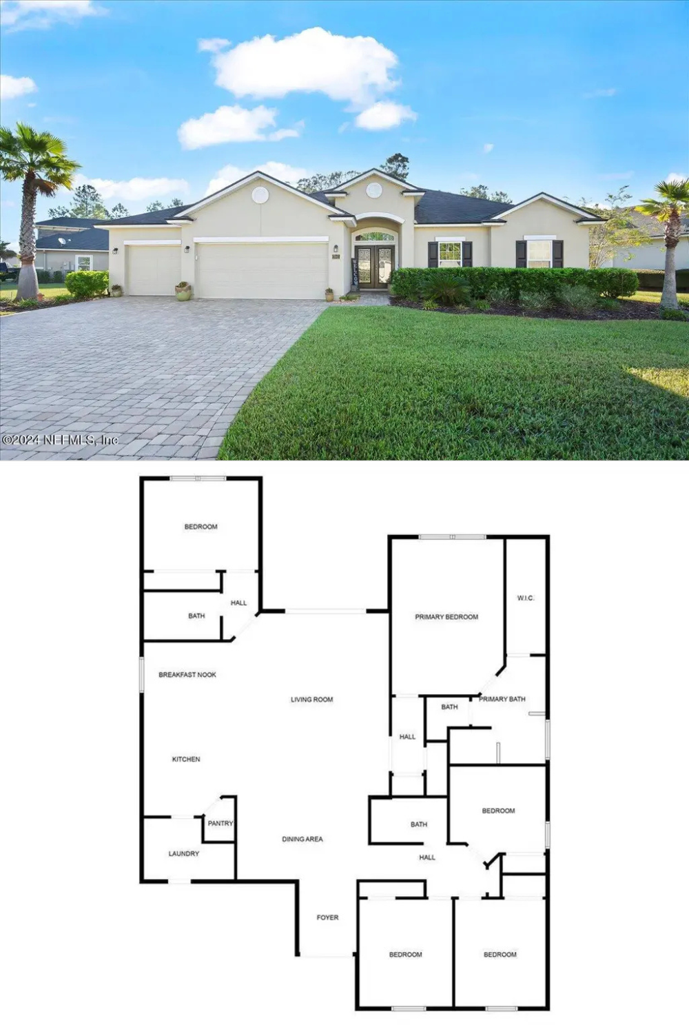 Traditional 5-Bedroom with Open-Concept Layout and Screened-in Pool (2,319 Sq. Ft. Floor Plan) 